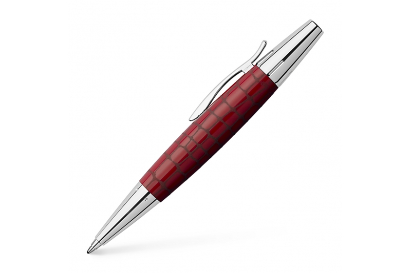 Stylo-bille E-MOTION croco rouge hibiscus.