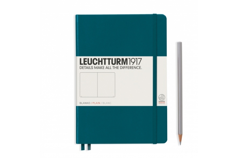 Carnet rigide - 145 x 210 - 249 pages blanches - pacific green