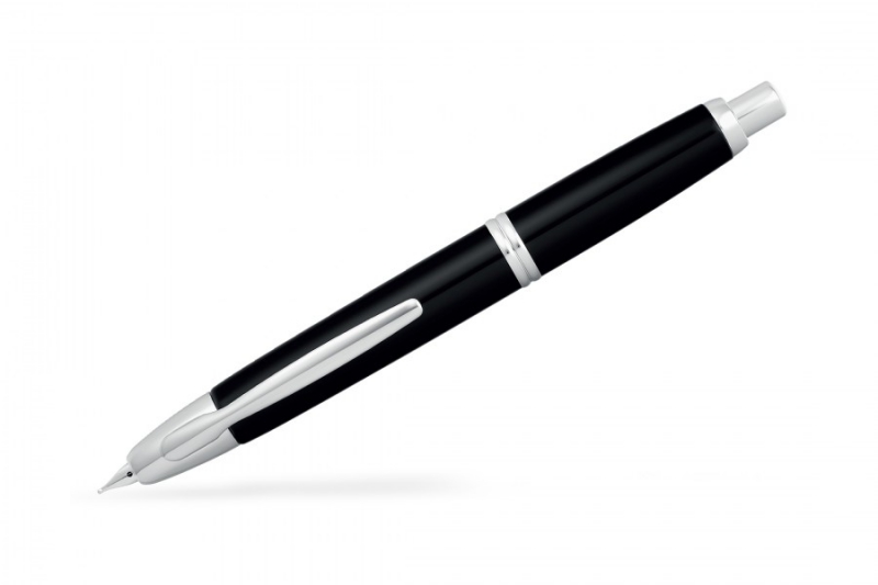 Stylo-plume CAPLESS noir laqué attribut rhodié - plume medium.