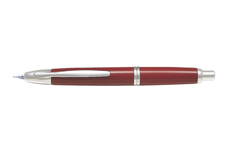 PILOT - Stylo-plume CAPLESS rouge laqué attribut rhodié - plume medium.