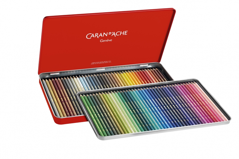 Boite métal de 80 crayons de couleurs aquarellables SUPRACOLOR.