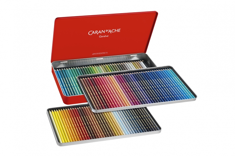 Boite métal de 120 crayons de couleurs aquarellables SUPRACOLOR.