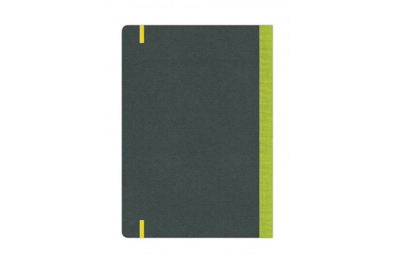 FLEXBOOK - Carnet  192 pages blanches - dos & élastique vert anis