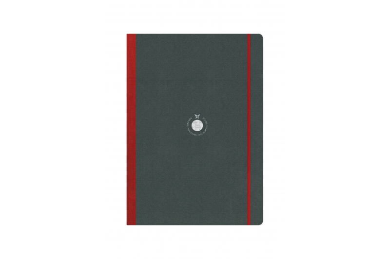 FLEXBOOK - Carnet  96 pages 170 gr - dos & élastique rouge