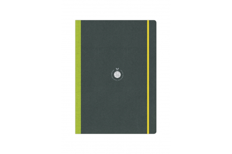FLEXBOOK - Carnet  96 pages 170 gr - dos & élastique vert anis