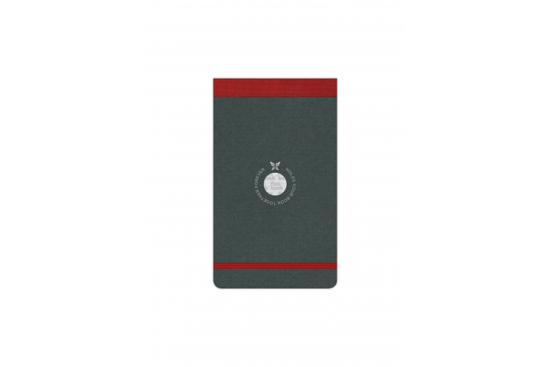 FLEXBOOK - Carnet  160 pages lignées et micro perforées - dos & élastique rouge