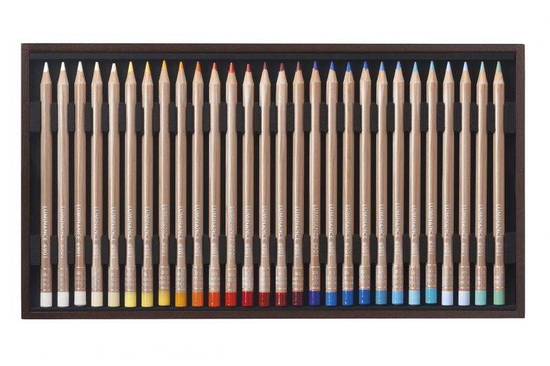 Coffret cadeau en bois de 76 crayons de couleurs LUMINANCE 6901.