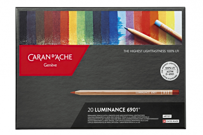 Boite carton de 20 crayons de couleurs LUMINANCE 6901.