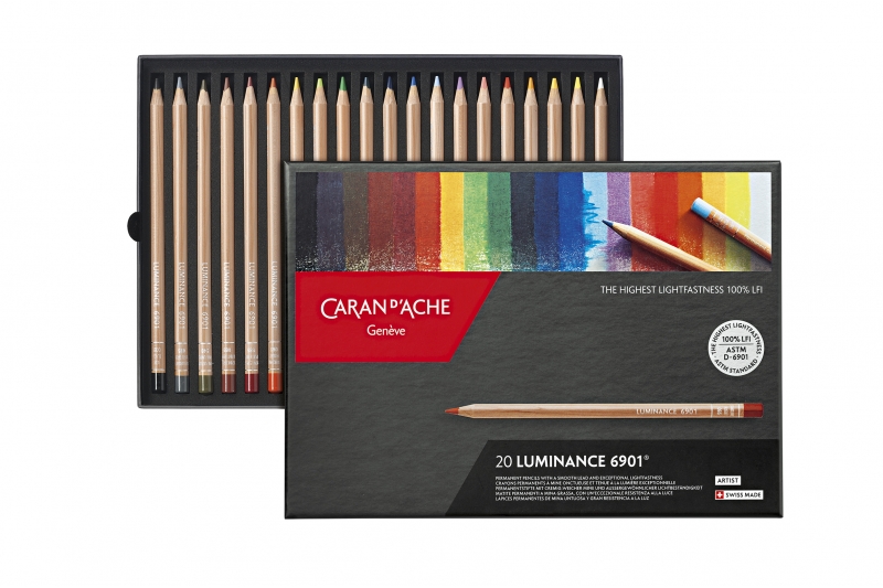 Boite carton de 20 crayons de couleurs LUMINANCE 6901.