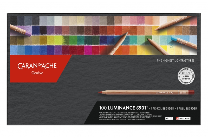 Boite carton de 100 crayons de couleurs LUMINANCE 6901.