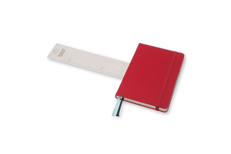 MOLESKINE - Carnet  pages blanches & lignées - rouge framboise