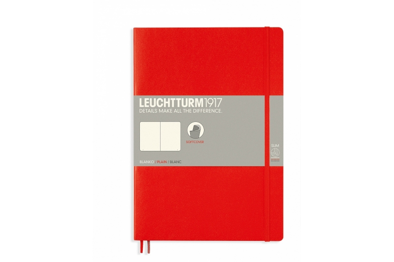 Carnet souple - 125 x 190 - 123 pages blanches - rouge