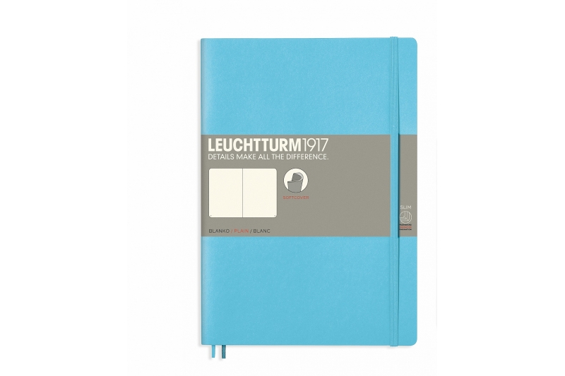 Carnet souple - 125 x 190 - 123 pages blanches - ice blue