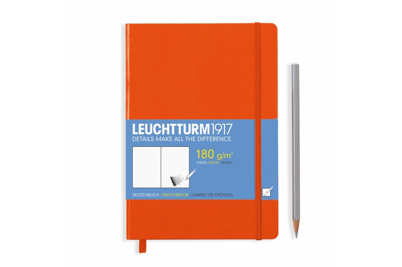 LEUCHTTURM - Carnet  96 pages en 180gr blanches - orange