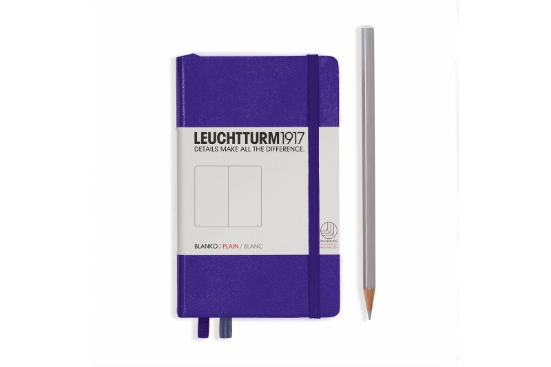 Carnet rigide - 90 x 150 - 185 pages blanches - violet