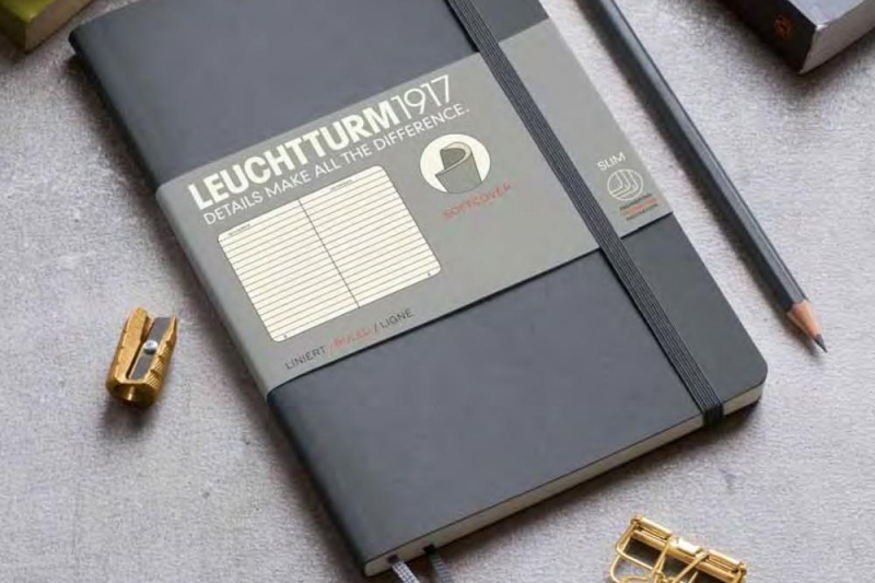 LEUCHTTURM - Carnet  123 pages blanches - ice blue